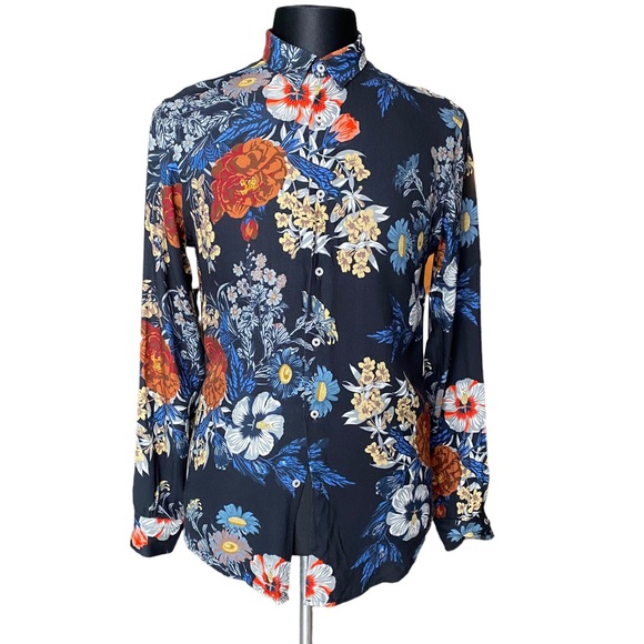 Zara Other - Zara mens floral button up long sleeve collared shirt Medium